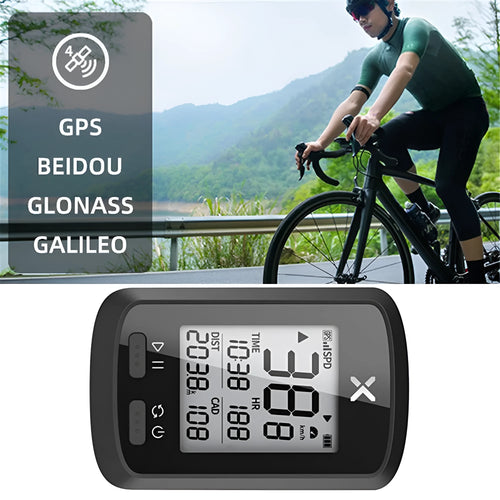 Black plastic waterproof bicycle stopwatch for cycling training and exercise timing