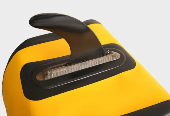 SUP paddle with large removable fish fins for water dispenser applications