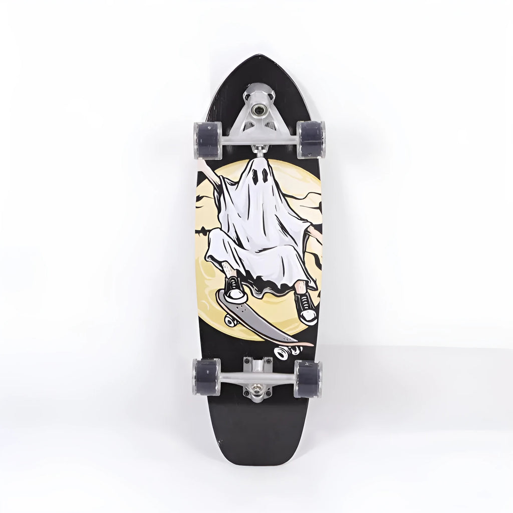 White maple wood street scooter with 31-inch deck for urban commuting
