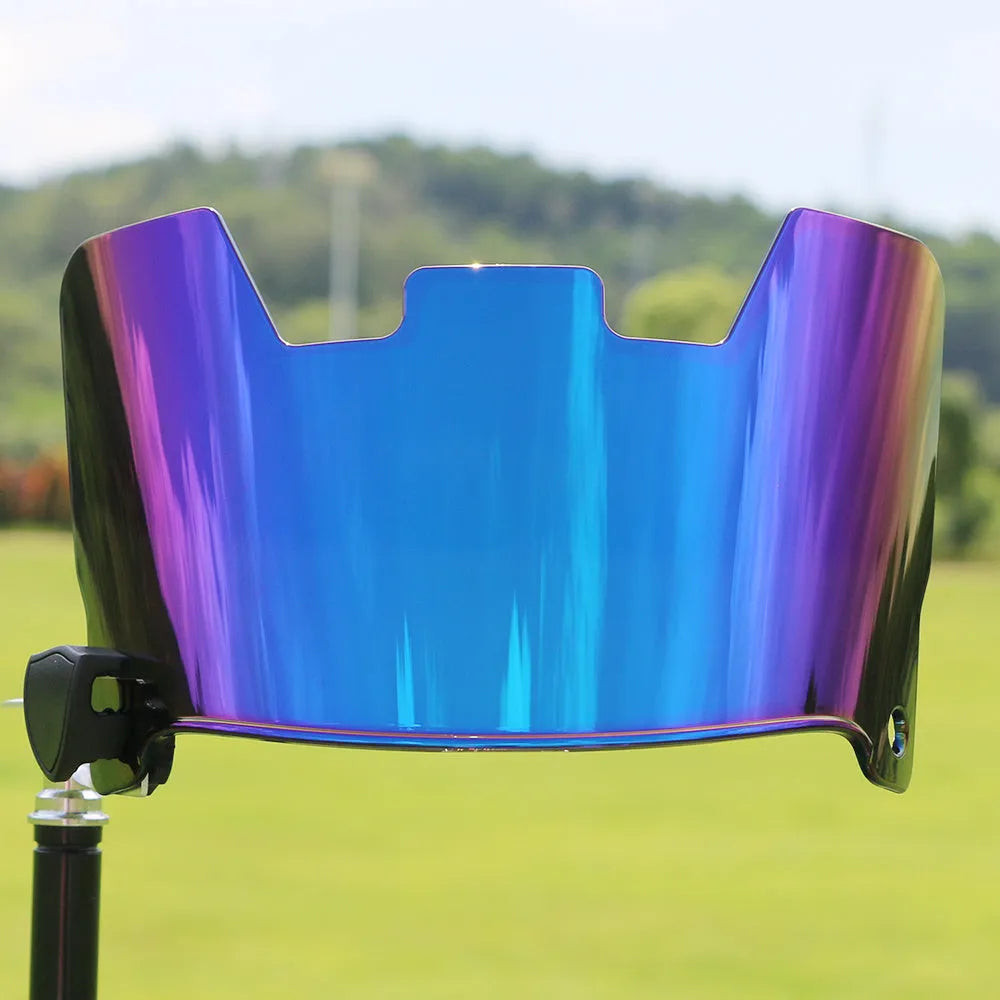 Rugby helmet goggles in multiple colours mounted on a rugby scrum cap