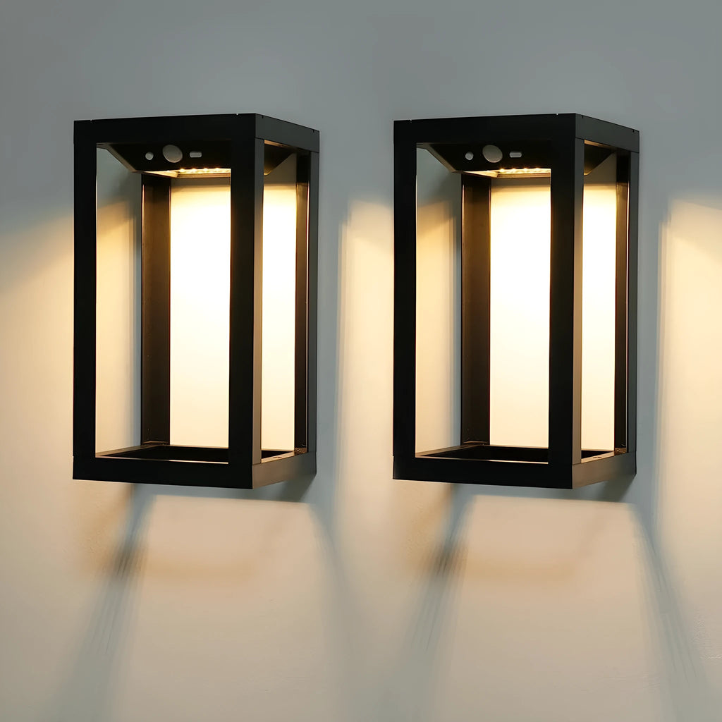 Modern Chinese outdoor solar wall lamp with IP65 waterproof rating for garden installation
