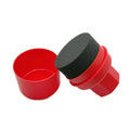 High-density car tire polishing sponge brush with lid in black or red for waxing