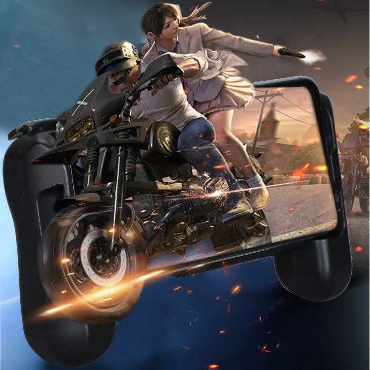 Black cooling Bluetooth game controller for iPhone with 157mm length and 10-hour battery