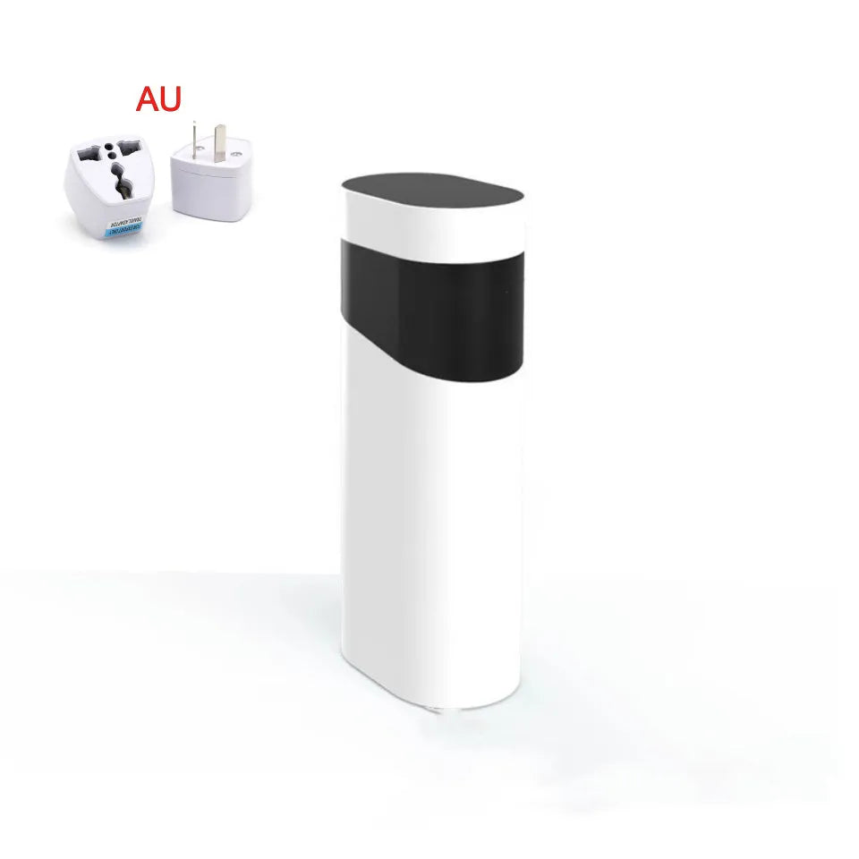 Black and Green compact desktop instant water dispenser with digital display for adjustable temperature control.