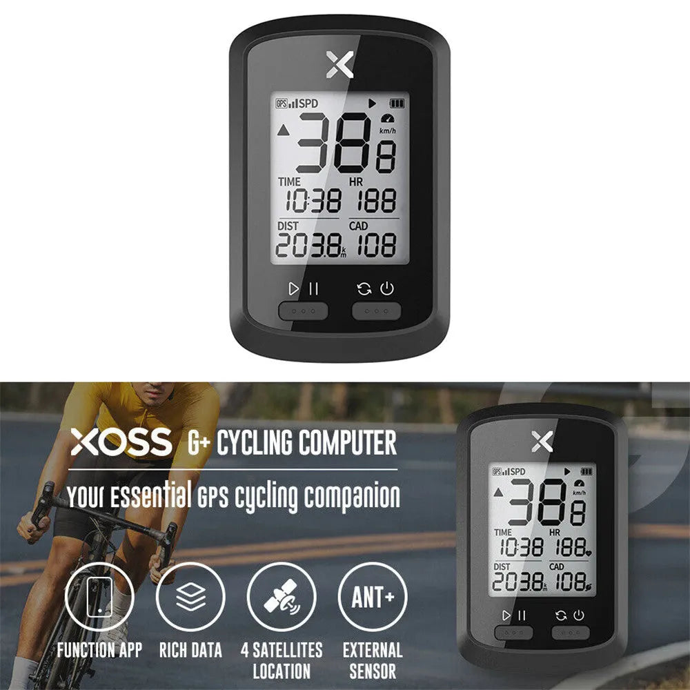 Black plastic waterproof bicycle stopwatch for cycling training and exercise timing