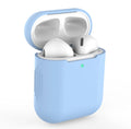 Silicone protective case cover for Apple AirPods 2 wireless headphones in multiple colour options.