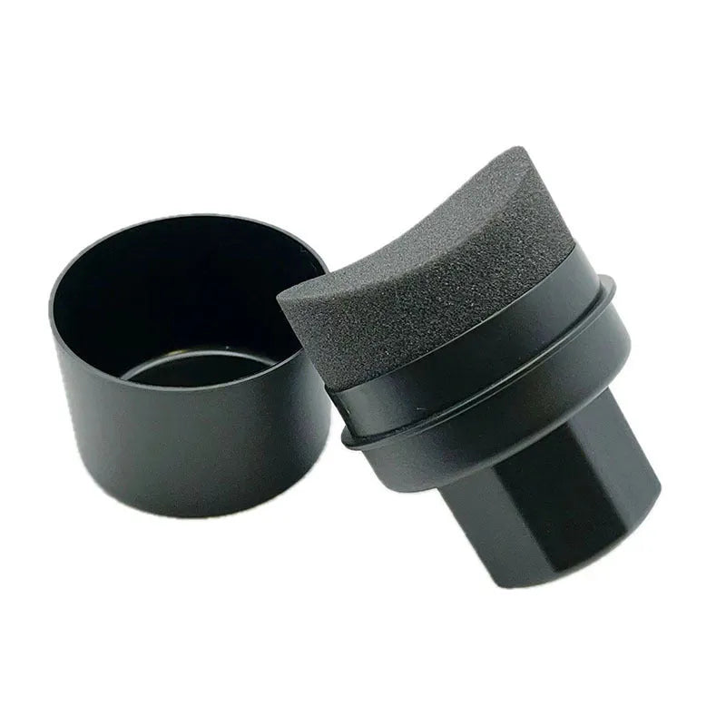 High-density car tire polishing sponge brush with lid in black or red for waxing