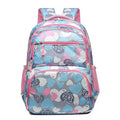 Children's blue Oxford cloth school backpack with air cushion shoulder straps and large main compartment