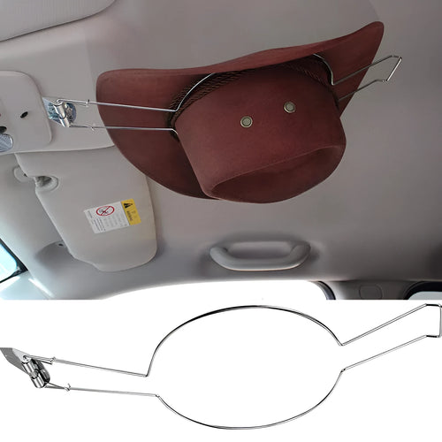 Chrome-plated iron car hat stand for coat and hat storage in vehicle interiors