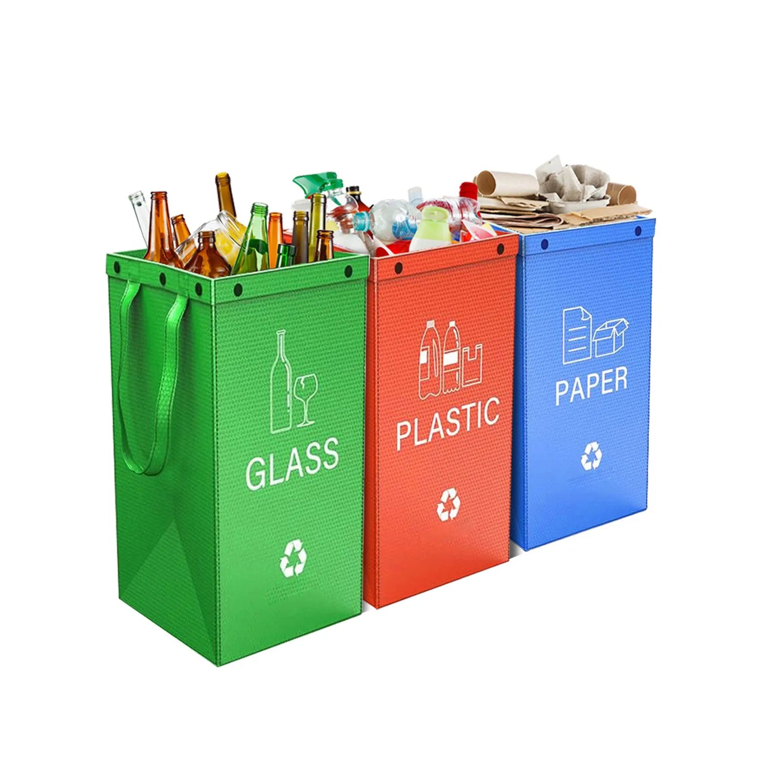 40 litre PP plastic rubbish bag roll in multiple colours for waste classification