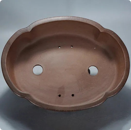 Purple clay classical flower pot with old pile styling for indoor plants and bonsai trees