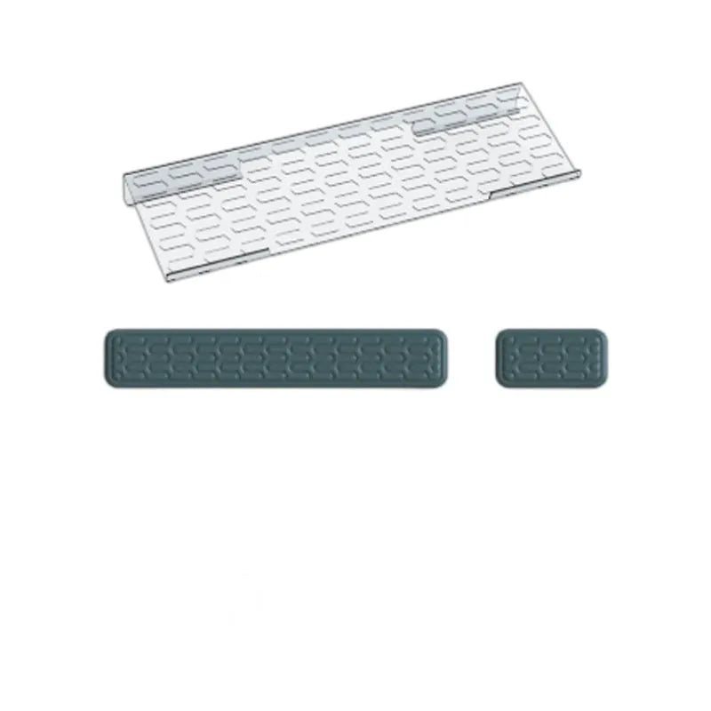 Double-sided computer pad with resin surface and memory foam wrist rest in multiple colour options