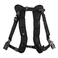 Black professional dual shoulder strap for SLR cameras with thick sponge padding