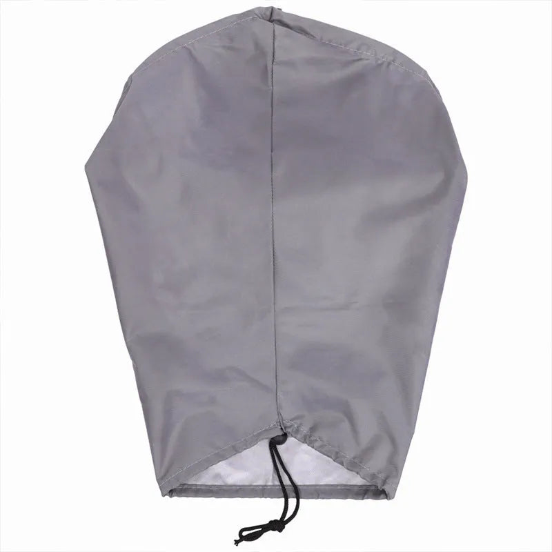 Waterproof charging port cover for new energy vehicles in grey with drawstring closure