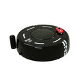 Round solar-powered car fragrance diffuser with LED lights in modern design
