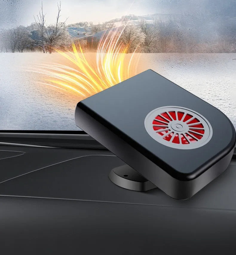 Black vehicle-mounted heater for car defrosting and defogging with adjustable rotation features