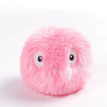Interactive cat toy ball in blue, pink, and yellow colours with animal sound features