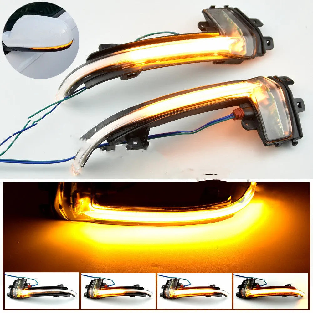 Dynamic LED mirror turn signal indicator for Audi B8 and B8.5 models in blackened finish.