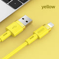 Type-C charging and data cable with straight connector, shown in multiple colour options including black, purple, red, white, and yellow.