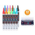 Electronic fluorescent board highlighter pen with 6mm oblique tip showing pressure valve design for whiteboard use