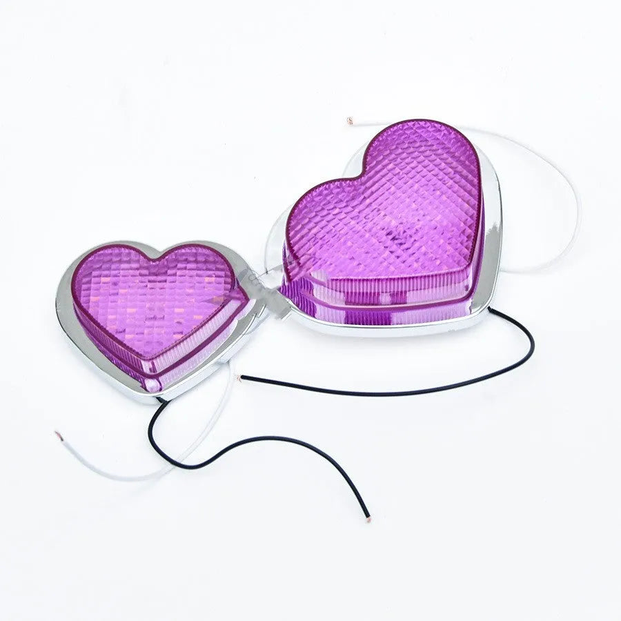 Japanese-style heart-shaped 12V LED auto fender sidelight lamp for car modification