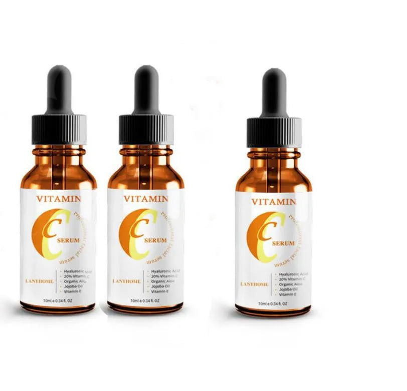 10ml bottle of Vitamin C Hyaluronic Acid Facial Serum for skin brightening and anti-aging