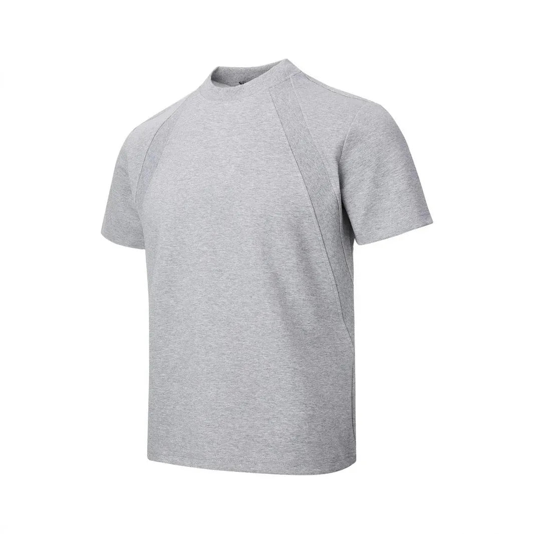 Short sleeve loose fit top with air layer stitching texture in polyester fabric