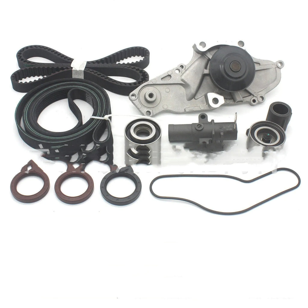 Metal belt and water pump assembly components measuring 28mm by 18mm by 16mm