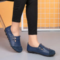 Casual flat shoes with Velcro fastening, cow leather upper, and beef tendon sole in multiple colours