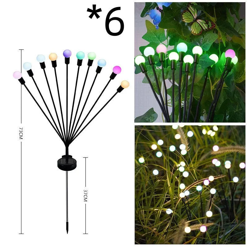 Solar-powered LED lawn light with pneumatic ground plug for automatic dusk-to-dawn garden pathway lighting