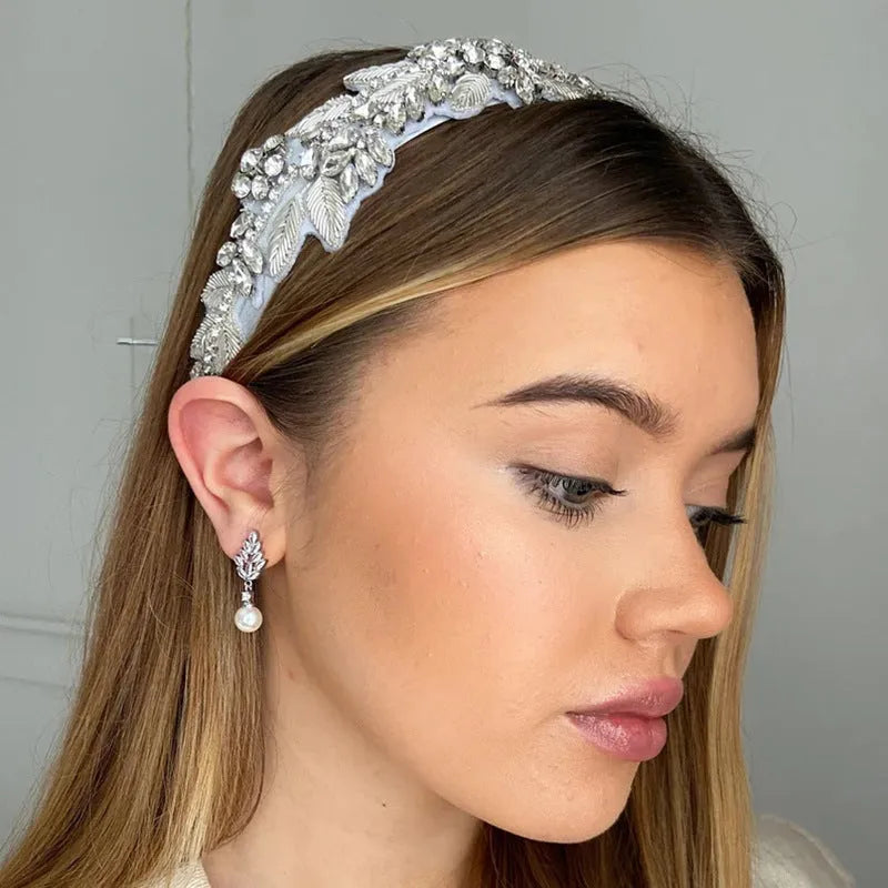 Geometric flower earrings with micro inlaid zircon stones in gold, platinum and rose gold plating options