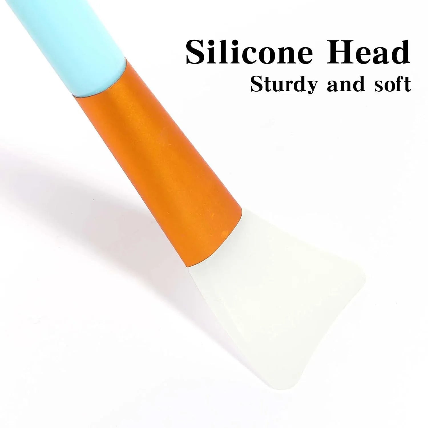 Silicone face mask applicator spatula brush in assorted colours for clay and skincare application