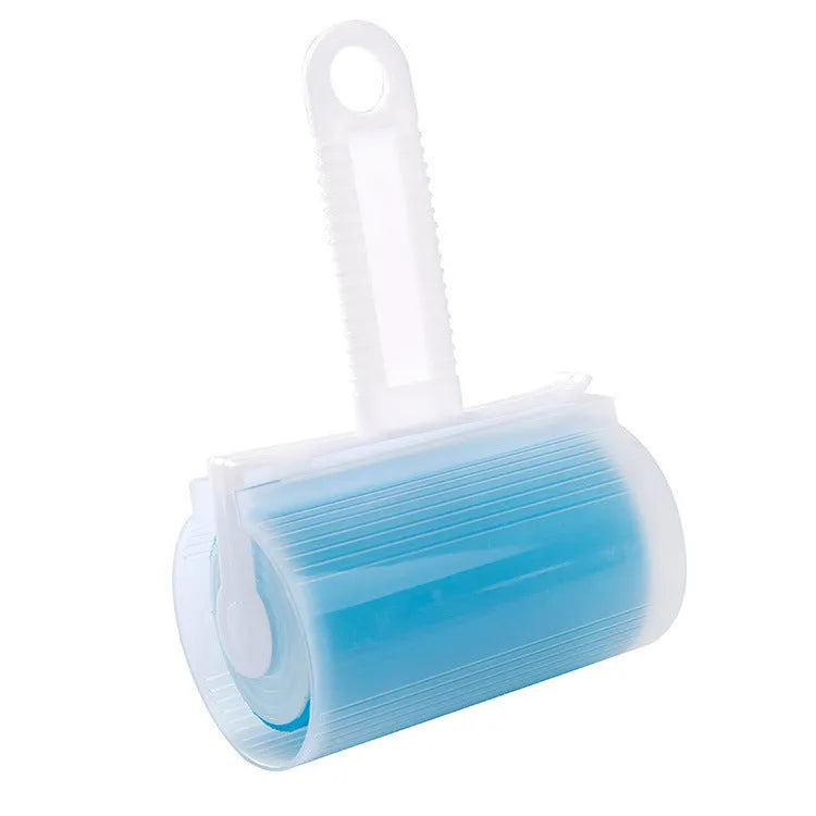 Washable reusable lint roller with cover for pet hair removal on fabrics