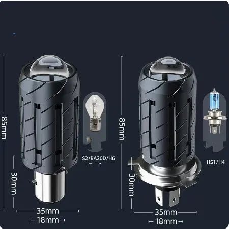 LED headlight conversion kit for Chunfeng 150NK motorcycles with integrated far and near light bulb