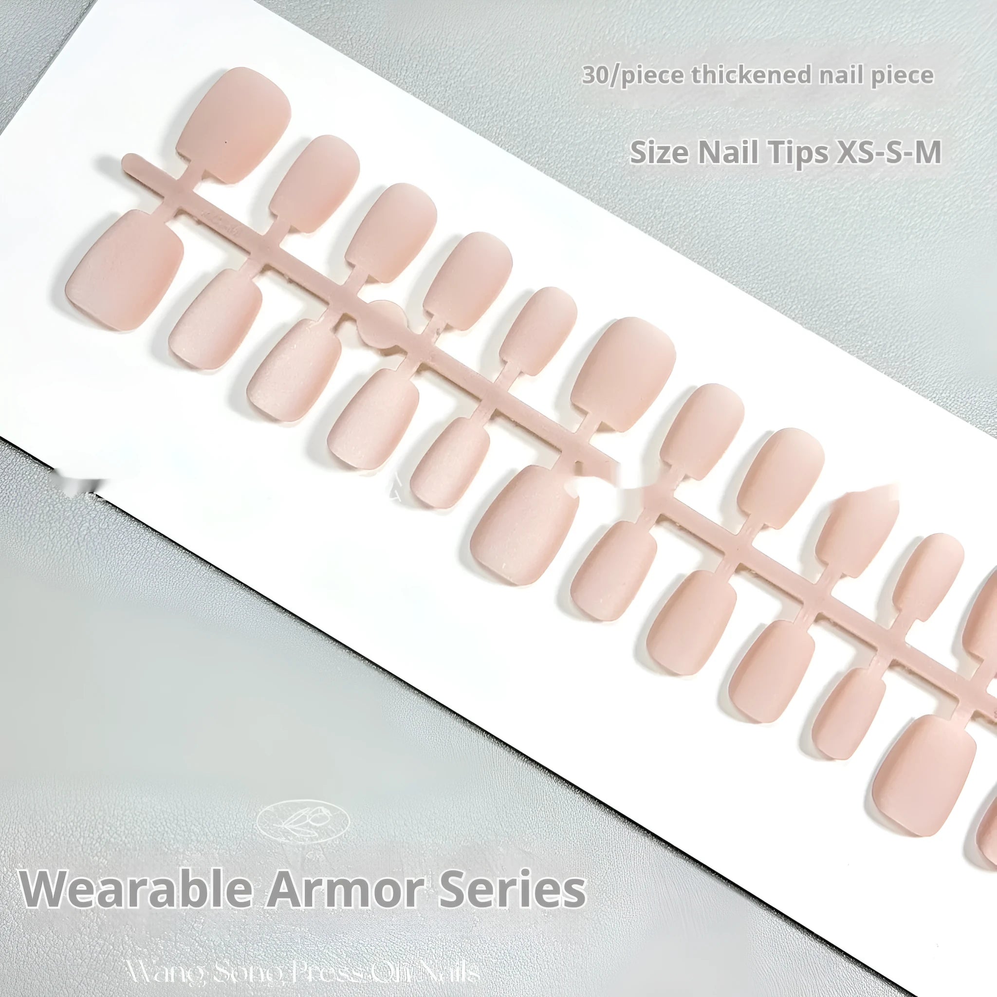Frosted velvet Cat's Eye false nails with aurora armour effect in short ladder sizes