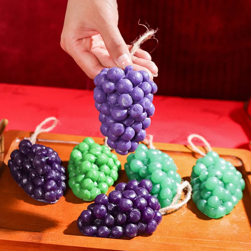 Purple and green grape cluster handmade soap bar with 80g net weight