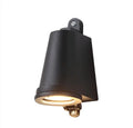Industrial cast aluminium horseshoe wall lamp in 75mm diameter with sand finish