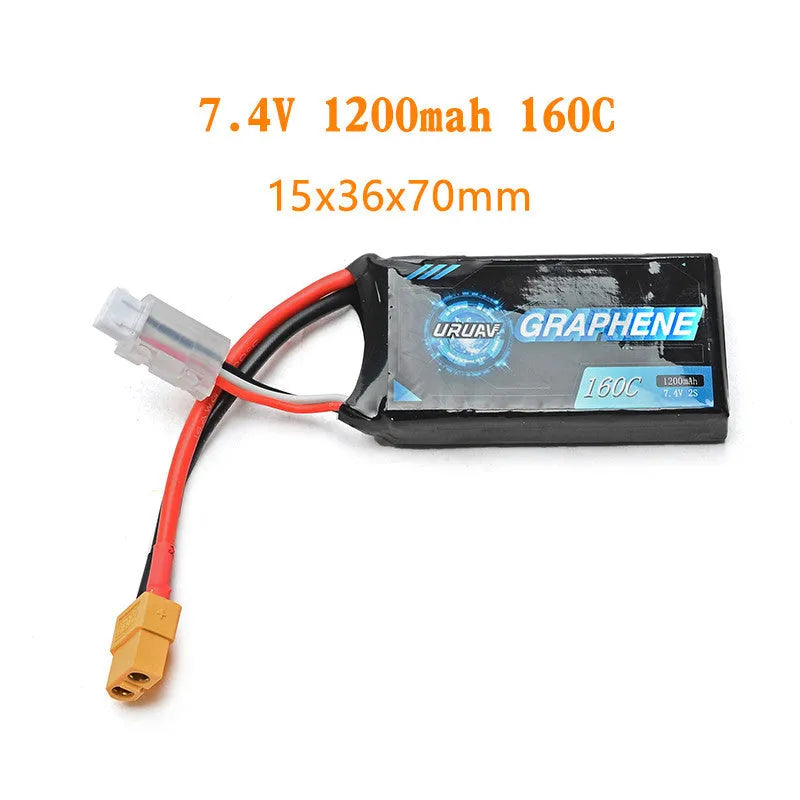 7.4V 1200mAh RC lithium battery pack for remote control cars and boats