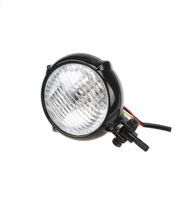 Harley 8cm black electroplated aluminium halogen headlight for motorcycles
