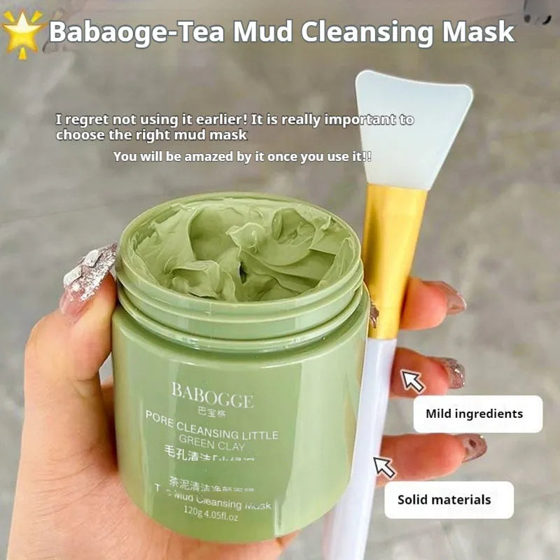 Pot of Tea Mud Cleansing Clay Mask, a 120g daub-type facial treatment.