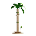 Vertical cat climbing frame with hemp rope texture in canna colour