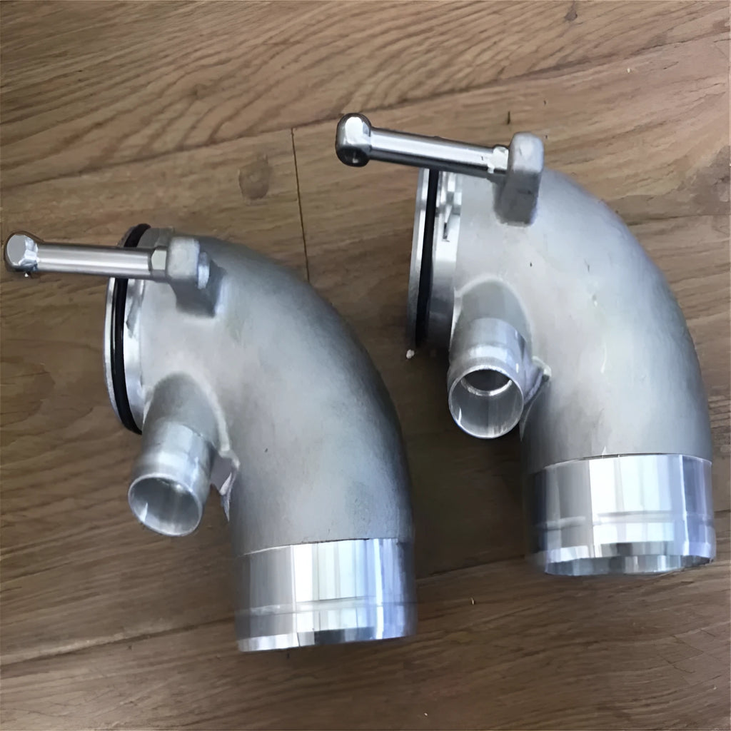 Aluminium alloy 90-degree turbo elbow pipe for car lateral engine modification