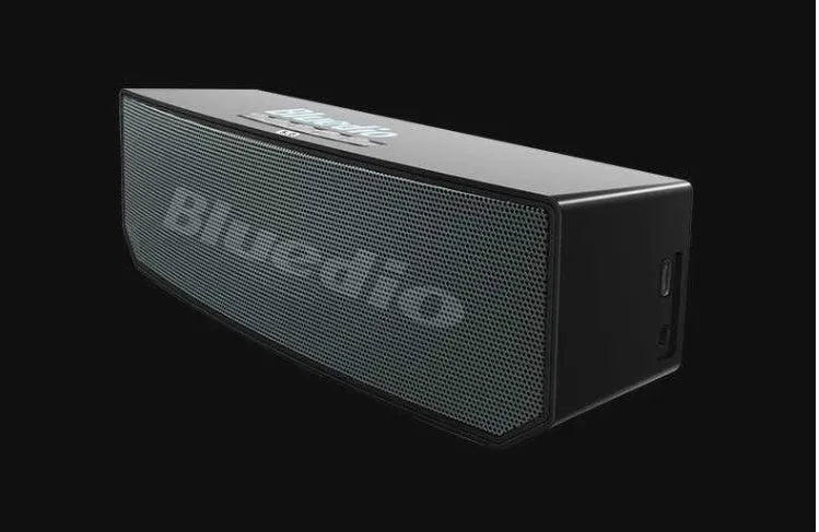 Black BS-6 Cloud Smart Bluetooth Speaker with compact rectangular design and micro-USB port.