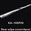 Set of four silvery ABS plastic rear wiper cover trims for a 2010 Hyundai.