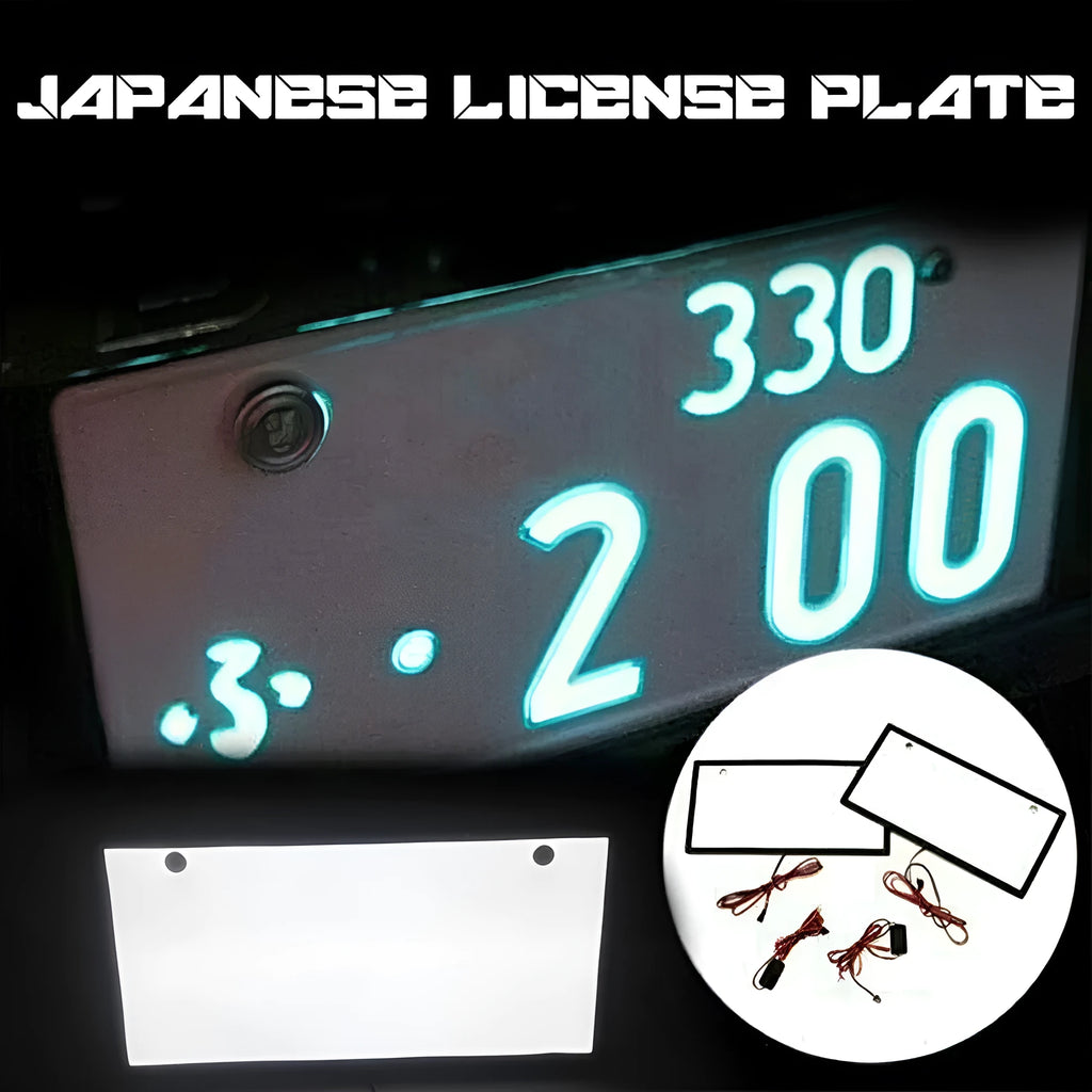 LED truck license plate light set with two clear plastic housings showing uniform illumination