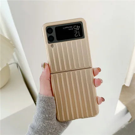 Samsung Z Flip3 ultra-thin flip phone case in seven colour options showing front and back coverage