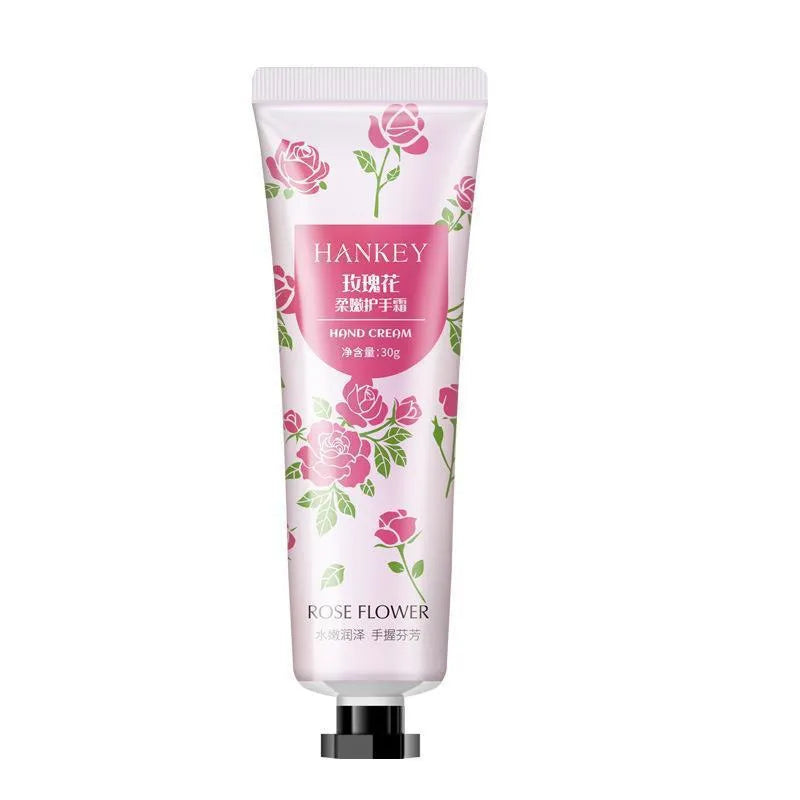 30g hand cream tube with fruit and botanical fragrance options for dry skin moisturisation