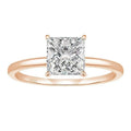 Simple geometric 925 silver ring for women in gold, rose gold, or silver colour on a grey background.