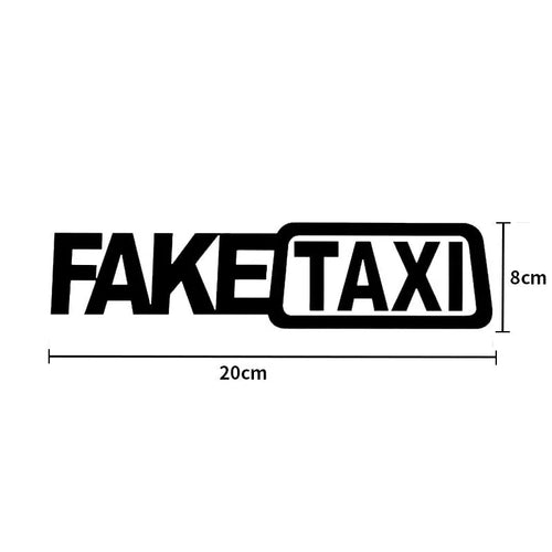 FAKE TAXI car warning sticker 20x8cm waterproof PET vehicle decal