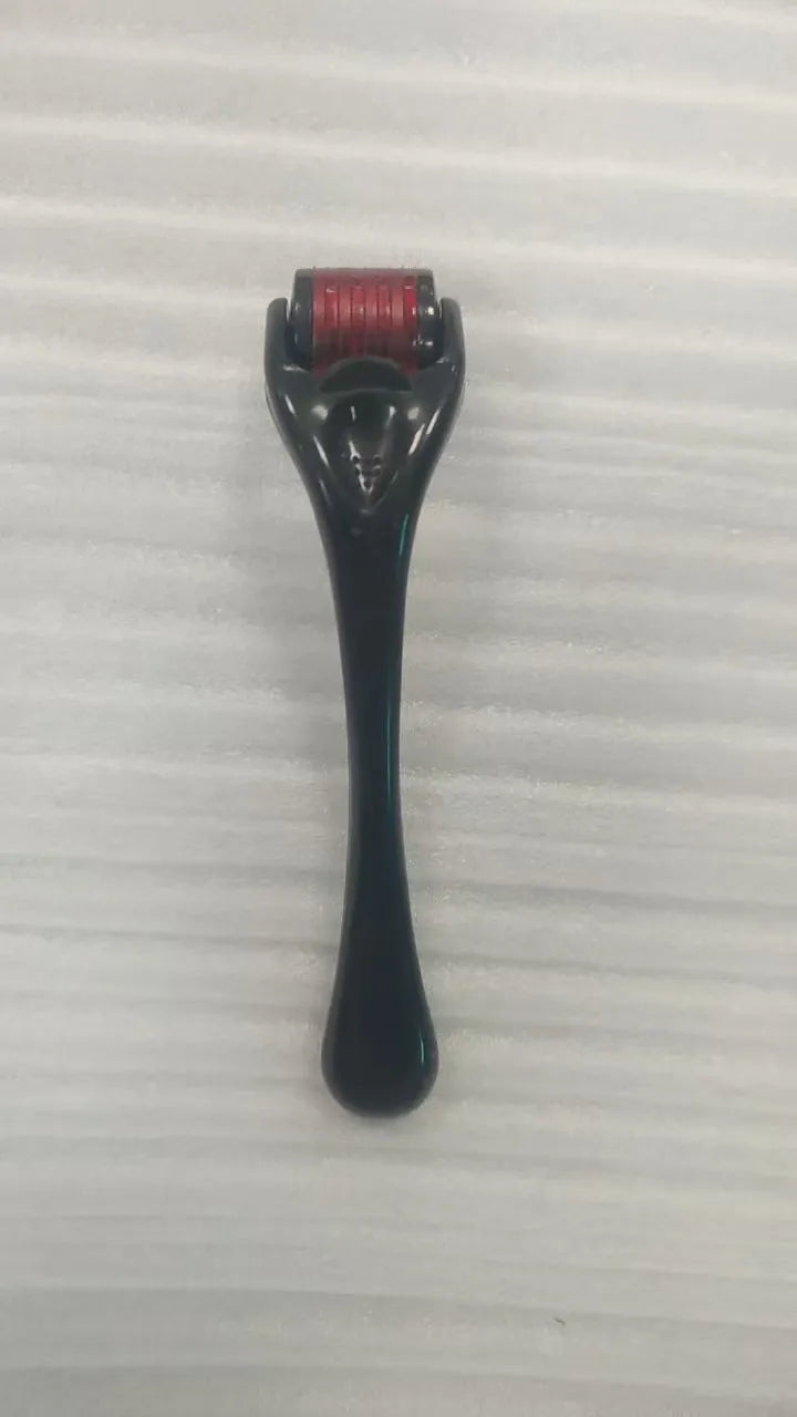 540 micro needle dermaroller roller with black handle and coloured wheel showing needle specification